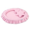 Set: Hanging canopy + Nest with flounce + pillows - pink