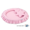 Set: Hanging canopy + Nest with flounce + pillows - pink