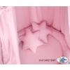 Set: Hanging canopy + Nest with flounce + pillows - pink
