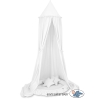 Set: Hanging canopy + Nest with flounce + pillows - white