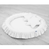 Set: Hanging canopy + Nest with flounce + pillows - white
