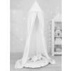 Set: Hanging canopy + Nest with flounce + pillows - white
