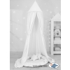 Set: Hanging canopy + Nest with flounce + pillows - white