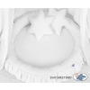 Set: Hanging canopy + Nest with flounce + pillows - white