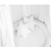 Set: Hanging canopy + Nest with flounce + pillows - white