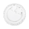 Set: Hanging canopy + Nest with flounce + pillows - white