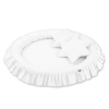 Set: Hanging canopy + Nest with flounce + pillows - white