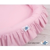 Set: Hanging canopy + Nest with flounce- pink