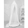 Set: Hanging canopy + Nest with flounce- white