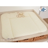 Soft Baby Changing Mat- Bear with bow cream