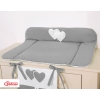 Soft Baby Changing Mat- Hanging Hearts anthracite
