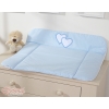 Soft Baby Changing Mat- Hanging Hearts blue