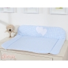 Soft Baby Changing Mat- Hanging Hearts blue checkered