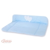 Soft Baby Changing Mat- Hanging Hearts blue stripes