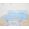 Soft Baby Changing Mat- Hanging Hearts blue stripes