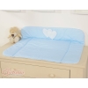 Soft Baby Changing Mat- Hanging Hearts blue stripes