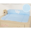 Soft Baby Changing Mat- Hanging Hearts blue stripes
