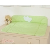 Soft Baby Changing Mat- Hanging Hearts green stripes