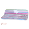 Soft Baby Changing Mat- Hanging Hearts lilac stripes