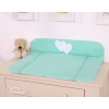 Soft Baby Changing Mat- Hanging Hearts mint