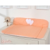 Soft Baby Changing Mat- Hanging Hearts orange