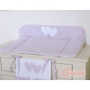 Soft Baby Changing Mat- Hanging Hearts pink flowers