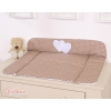 Soft Baby Changing Mat- Hanging Hearts white dots on brown