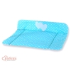 Soft Baby Changing Mat- Hanging Hearts white dots on turquoise