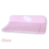 Soft Baby Changing Mat- Hanging Hearts white polka dots on pink