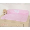 Soft Baby Changing Mat- Hanging Heartspink stripes
