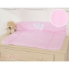 Soft Baby Changing Mat- Hanging Heartspink stripes