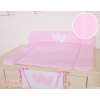 Soft Baby Changing Mat- Hanging Heartspink stripes