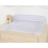 Soft Baby Changing Mat- Simple chevron Gray
