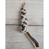Tether for Hobby Horse made of double - blue/light beige/brown