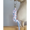 Tether for Hobby Horse made of double - blue/light pink/white