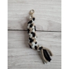 Tether for Hobby Horse made of double - grey/mocca/black