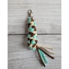 Tether for Hobby Horse made of double - light beige/brown/mint