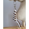 Tether for Hobby Horse made of double - light beige/brown/white