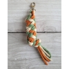 Tether for Hobby Horse made of double - light beige/pistachio/ terracotta