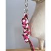Tether for Hobby Horse made of double - light pink/dark pink/brown