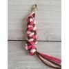Tether for Hobby Horse made of double - light pink/dark pink/brown