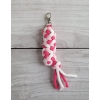 Tether for Hobby Horse made of double - light pink/dark pink/white