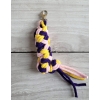 Tether for Hobby Horse made of double - light pink/dark purple/yellow