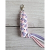 Tether for Hobby Horse made of double - light pink/purple/white