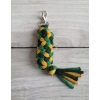 Tether for Hobby Horse made of double - mustard/ green/ bottle green