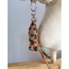 Tether for Hobby Horse made of double - pistachio/brown/ terracotta