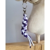 Tether for Hobby Horse made of double - purple/dark purple/white