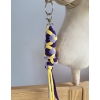 Tether for Hobby Horse made of double - purple/dark purple/yellow