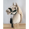 Tether for Hobby Horse made of double-twine cord - black-khaki