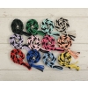 Tether for Hobby Horse made of double-twine cord - black-orange